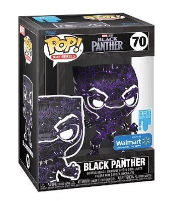 FUNKO POP! MARVEL: BLACK PANTHER - BLACK PANTHER [ART SERIES] **WALMART EXCLUSIVE** #70