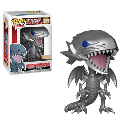 FUNKO POP! ANIMATION: YU-GI-OH - BLUE-EYES WHITE DRAGON [SILVER] **BOXLUNCH EXCLUSIVE** #389