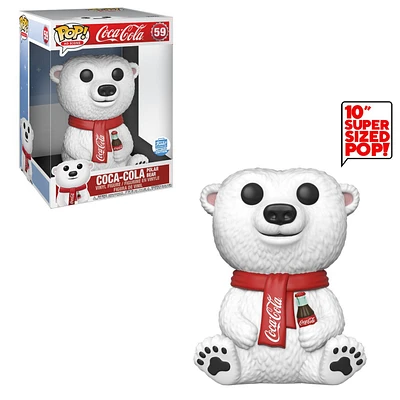 FUNKO POP! AD ICONS: 10" COCA-COLA POLAR BEAR **FUNKO SHOP EXCLUSIVE** #59