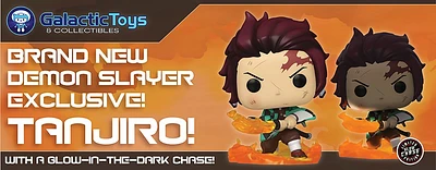 **CHASE & COMMON COMBO** FUNKO POP! ANIMATION: DEMON SLAYER - TANJIRO KAMADO [HINOKAMI KAGURA DANCE / BREATH OF THE SUN] **GALACTIC TOYS EXCLUSIVE** #874