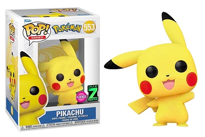 Funko Pop! Games: Pokemon - Pikachu (Waving - Flocked) #553 [Zavvi Exclusive]