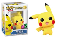 Funko Pop! Games: Pokemon - Pikachu (Waving - Flocked) #553 [Zavvi Exclusive]