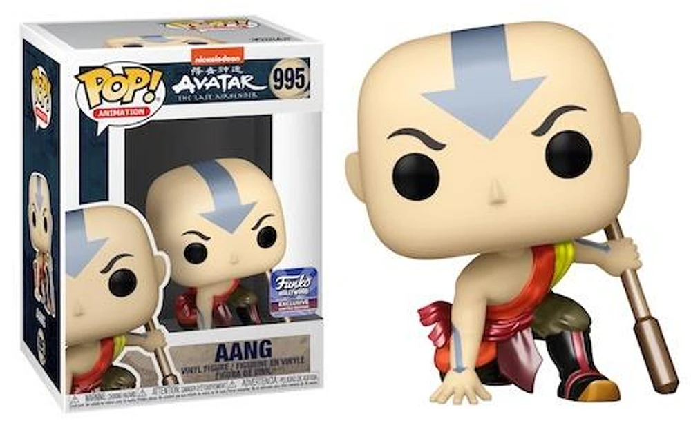 Funko Pop! Avatar AANG Crouching METALLIC #995 *FUNKO HOLLYWOOD EXCLUSIVE*