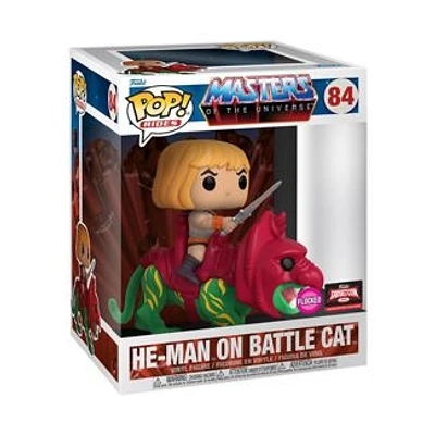 Funko Pop! Rides: Masters Of The Universe - He-Man On Battle Cat (Flocked) #84 [TargetCon Exclusive]
