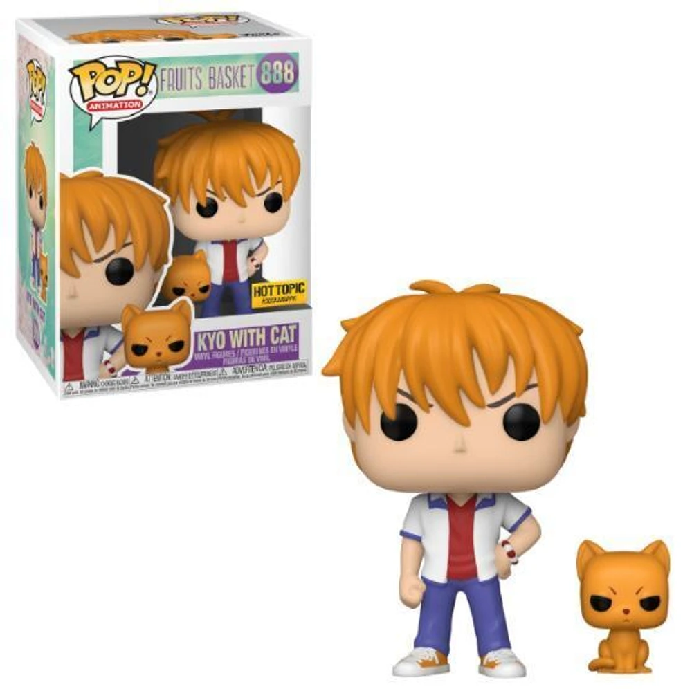 FUNKO POP! ANIMATION: FRUITS BASKET - KYO WITH CAT **HOT TOPIC EXCLUSIVE** #888