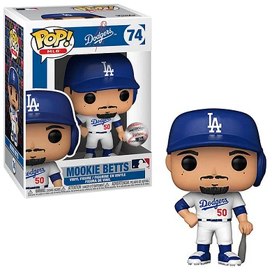 FUNKO POP! MLB: LOS ANGELES DODGERS [L.A.] - MOOKIE BETTS [WHITE HOME JERSEY] #74