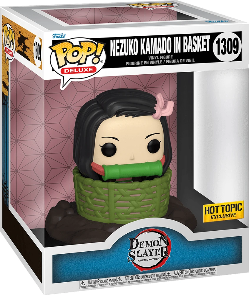 FUNKO POP! DELUXE ANIMATION: DEMON SLAYER - 6" NEZUKO KAMADO IN BASKET **HOT TOPIC EXCLUSIVE** #1309