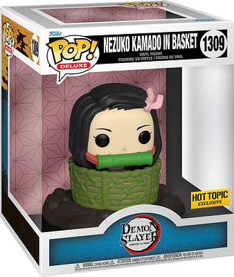 FUNKO POP! DELUXE ANIMATION: DEMON SLAYER - 6" NEZUKO KAMADO IN BASKET **HOT TOPIC EXCLUSIVE** #1309
