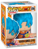 FUNKO POP! ANIMATION: DRAGON BALL SUPER [DBS] - SUPER SAIYAN GOD SUPER SAIYAN [SSGSS] GOKU [KAIO-KEN TIMES TWENTY] - [GITD] **BOXLUNCH EXCLUSIVE**#1256