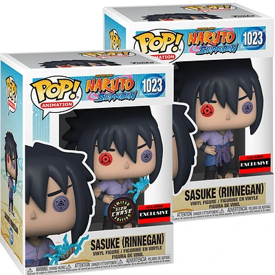 **Chase & Common Bundle** Funko Pop! Anime: Naruto - Sasuke (Rinnegan) #1023 [AAA Anime Exclusive]