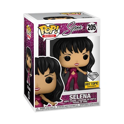 FUNKO POP! ROCKS [MUSIC] - SELENA [BURGUNDY OUTFIT - DIAMOND COLLECTION] **HOT TOPIC EXCLUSIVE** #205