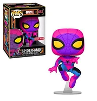 FUNKO POP & TEE - MARVEL SPIDER-MAN [BLACK LIGHT GLOW] **TARGET EXCLUSIVE**