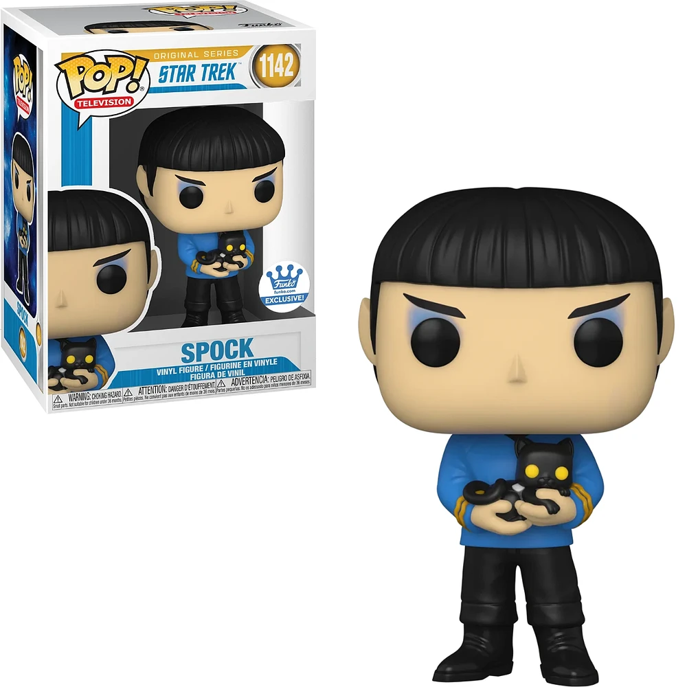 FUNKO POP! TELEVISION: STAR TREK - SPOCK [W/ CAT] **FUNKO SHOP EXCLUSIVE** #1142