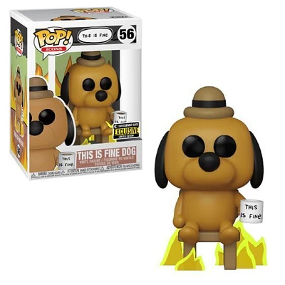 FUNKO POP! ICONS - THIS IS FINE DOG **ENTERTAINMENT EARTH EXCLUSIVE** #56