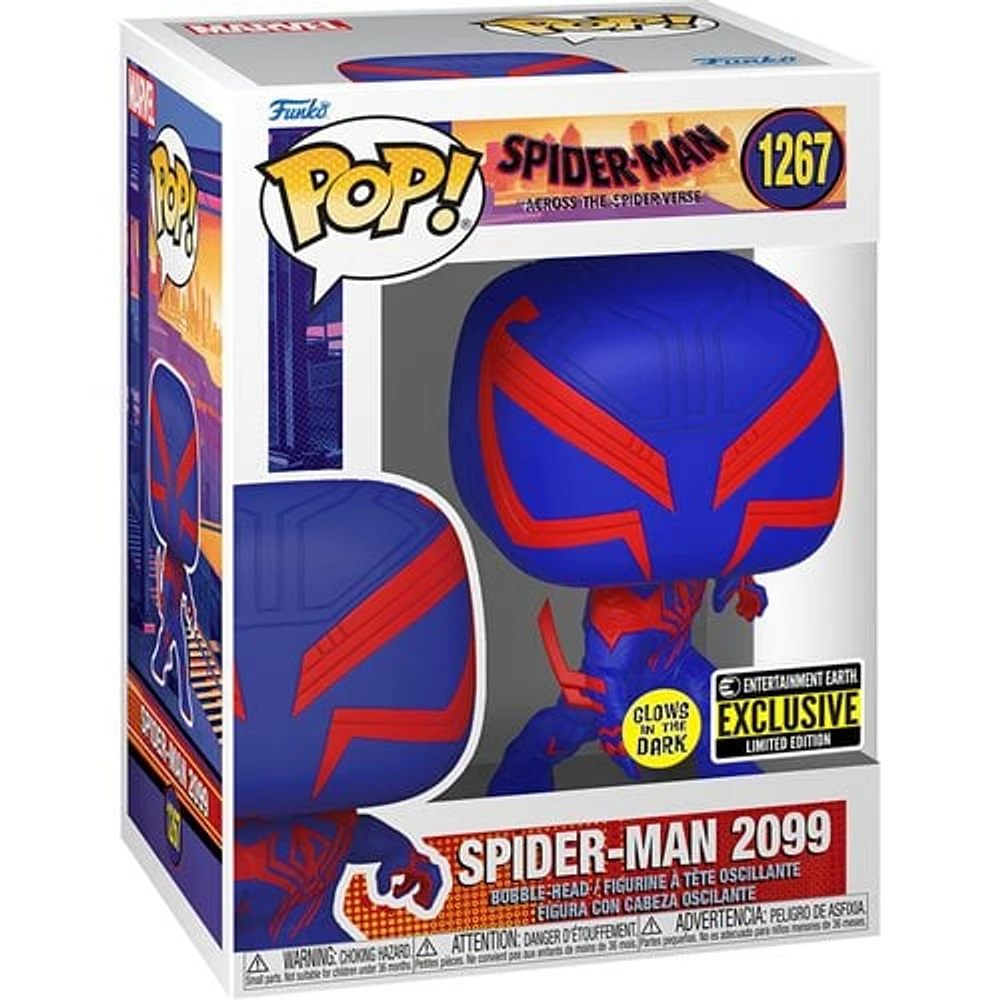 Funko Pop! MARVEL SPIDER-VERSE SPIDER-MAN 2099 #1267 *GLOW* [EE EXCLUSIVE]