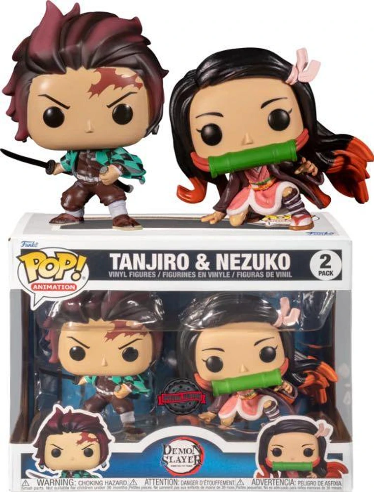FUNKO POP! ANIMATION: DEMON SLAYER - TAJJIRO & NEZUKO KAMADO 2 PACK [SPECIAL EDITION EXCLUSIVE]