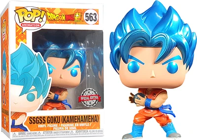 SPECIAL EDITION Funko Pop! Animation - Dragon Ball Super Metallic SSGSS Goku (Kamehameha) #563