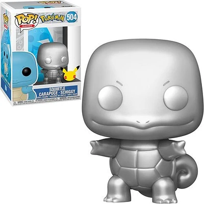 Funko Pop! Games: Pokemon - Squirtle (Metallic Silver) #504