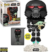 Star Wars The Mandalorian Dark Trooper with Grogu Glow in the dark *EE Exclusive*