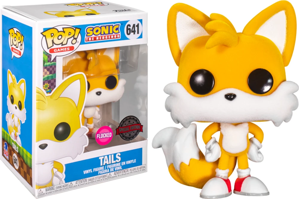 Funko Pop! Sonic the Hedgehog - TAILS FLOCKED *SPECIAL EDITION*
