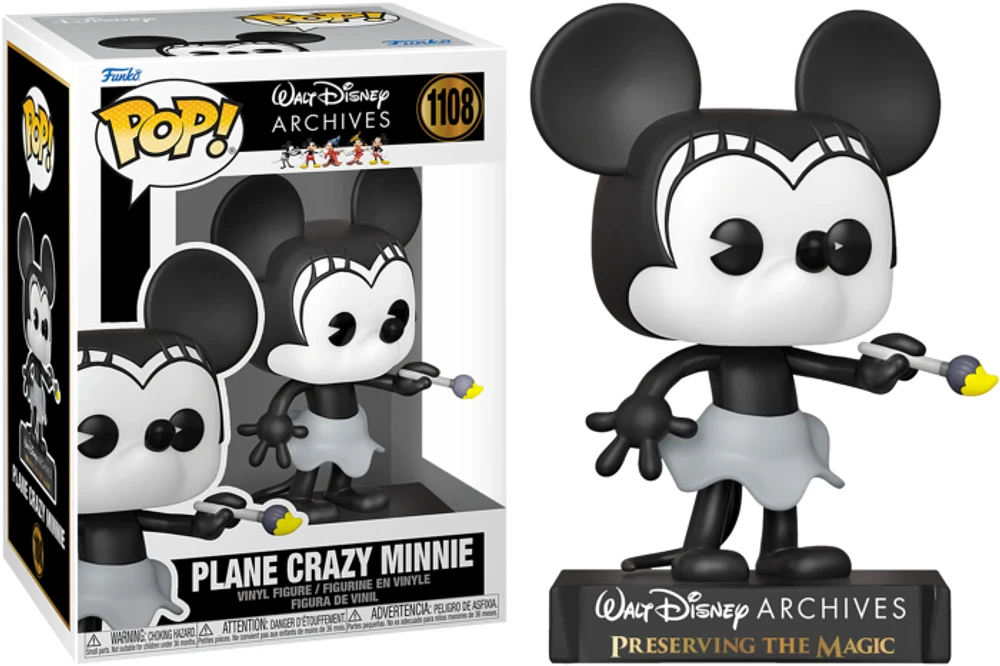 Funko Pop! Disney Archives PLANE CRAZY MINNIE MOUSE 1928 #1108