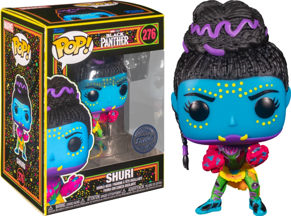 FUNKO POP! MARVEL BLACK PANTHER SHURI BLACKLIGHT [SPECIAL EDITION EXCLUSIVE] #276