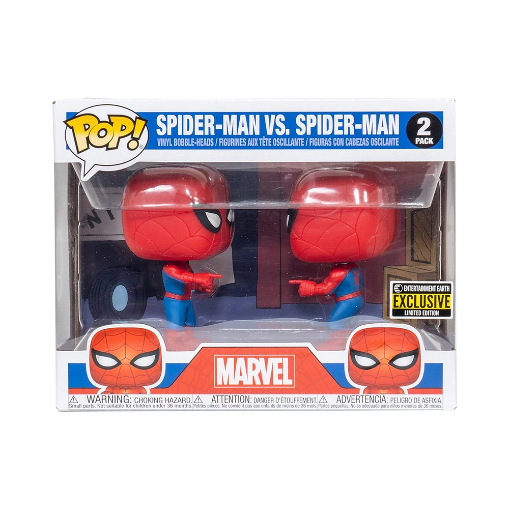 Funko Pop! Marvel: Spider-Man Vs. Spider-Man (Pointing Meme) 2pk [Entertainment Earth Exclusive]