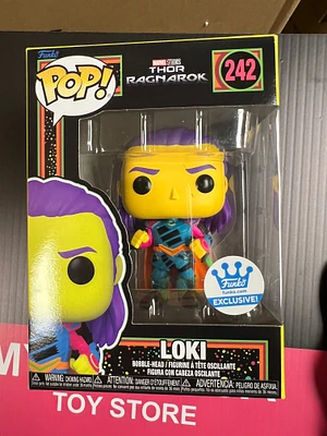 FUNKO POP! MARVEL THOR RAGNAROK BLACK LIGHT LOKI WITH DAGGER [FUNKO SHOP EXCLUSIVE] #242