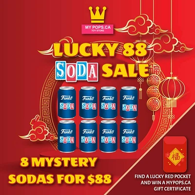LUCKY 88 - 8 FUNKO SODA VINYL Mystery Box LIMITED to 100 only!