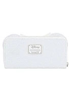 LOUNGEFLY DISNEY MINNIE MOUSE SEQUIN WEDDING WALLET / ZIP PURSE NWT WHITE