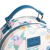 EXCLUSIVE LOUNGEFLY DISNEY LILO & STITCH HAWAIIAN FLOWERS STITCH AND SCRUMP ALLOVER COSPLAY MINI BACKPACK