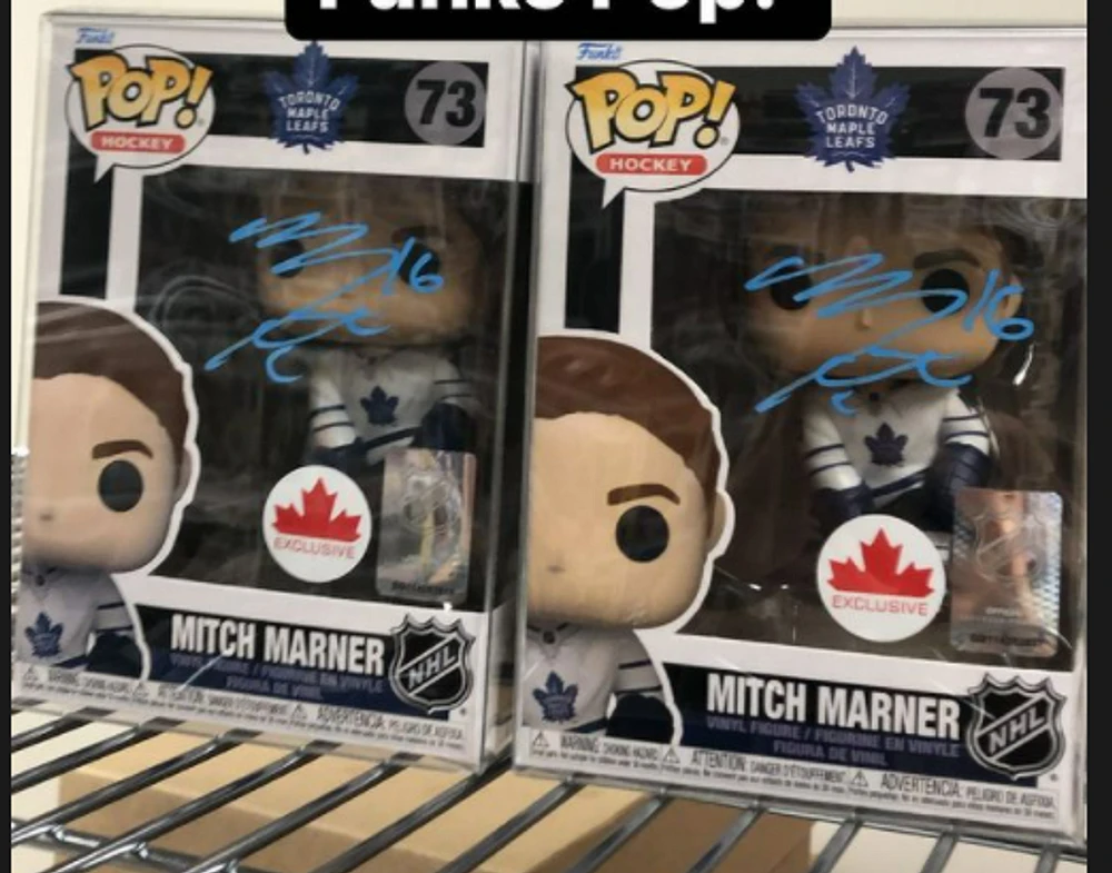 FUNKO POP! HOCKEY [NHL]: TORONTO MAPLE LEAFS - MITCH MARNER [AWAY JERSEY] **CDN EXCLUSIVE** #73 **AUTOGRAPHED**