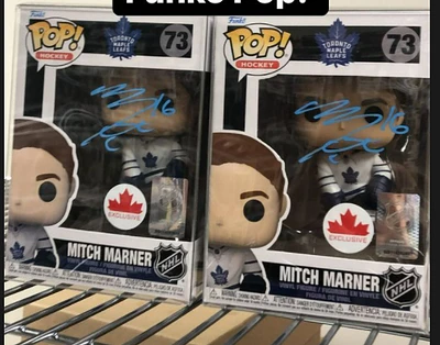 FUNKO POP! HOCKEY [NHL]: TORONTO MAPLE LEAFS - MITCH MARNER [AWAY JERSEY] **CDN EXCLUSIVE** #73 **AUTOGRAPHED**