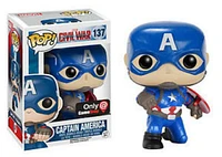 Funko Pop! Marvel: Captain America Civil War: Captain America Gamestop Exclusive #137