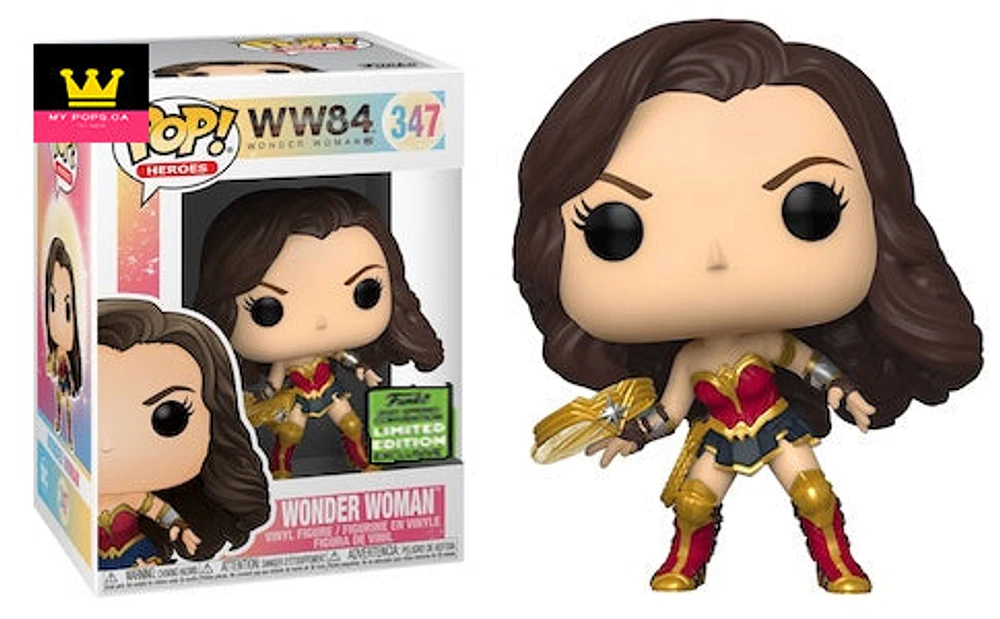 Funko Pop! WW84 Wonder Woman with Tiara Boomerang (Metallic) **2021 ECCC SPRING CON EXCL** #347