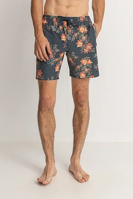 Tropical Paisley Beach Short | Navy