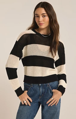 Broadbeach Stripe Sweater | Black