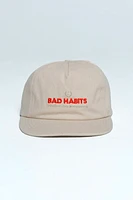 Bad Habits 5 Panel Cap | Unbleached