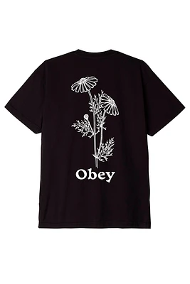 Obey Flower Stem Tee | Faded Black