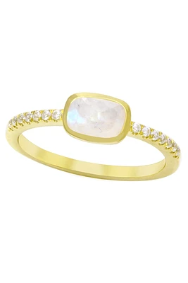 Elongated Cushion Gemstone Ring | Moonstone