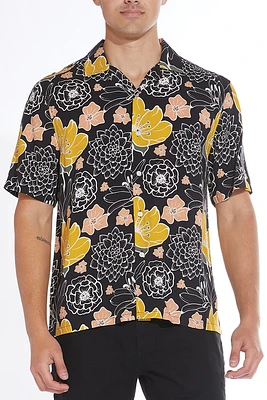 Beau Floral Print Shirt | Black