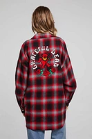 Grateful Dead Flannel | Red Black Plaid