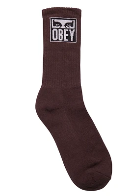 Obey Eyes Icon Socks | Java Brown