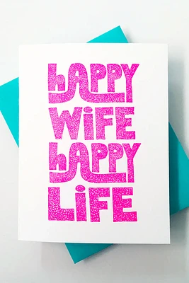 Happy Wife Happy Life Card