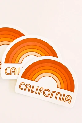 California Rainbow Sticker | Orange