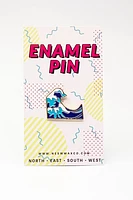 Waves Enamel Pin