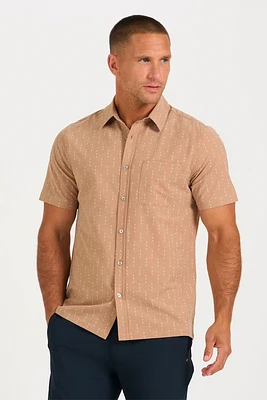 S/S Bridge Button Down | Wheat Arrows