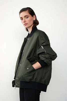 Kally Bomber Jacket | Grape Leaf Green