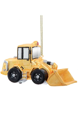 Glass Bulldozer Ornament