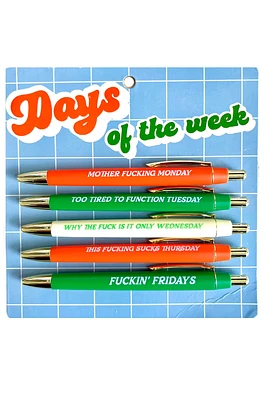 Days Of The Week Pen Set